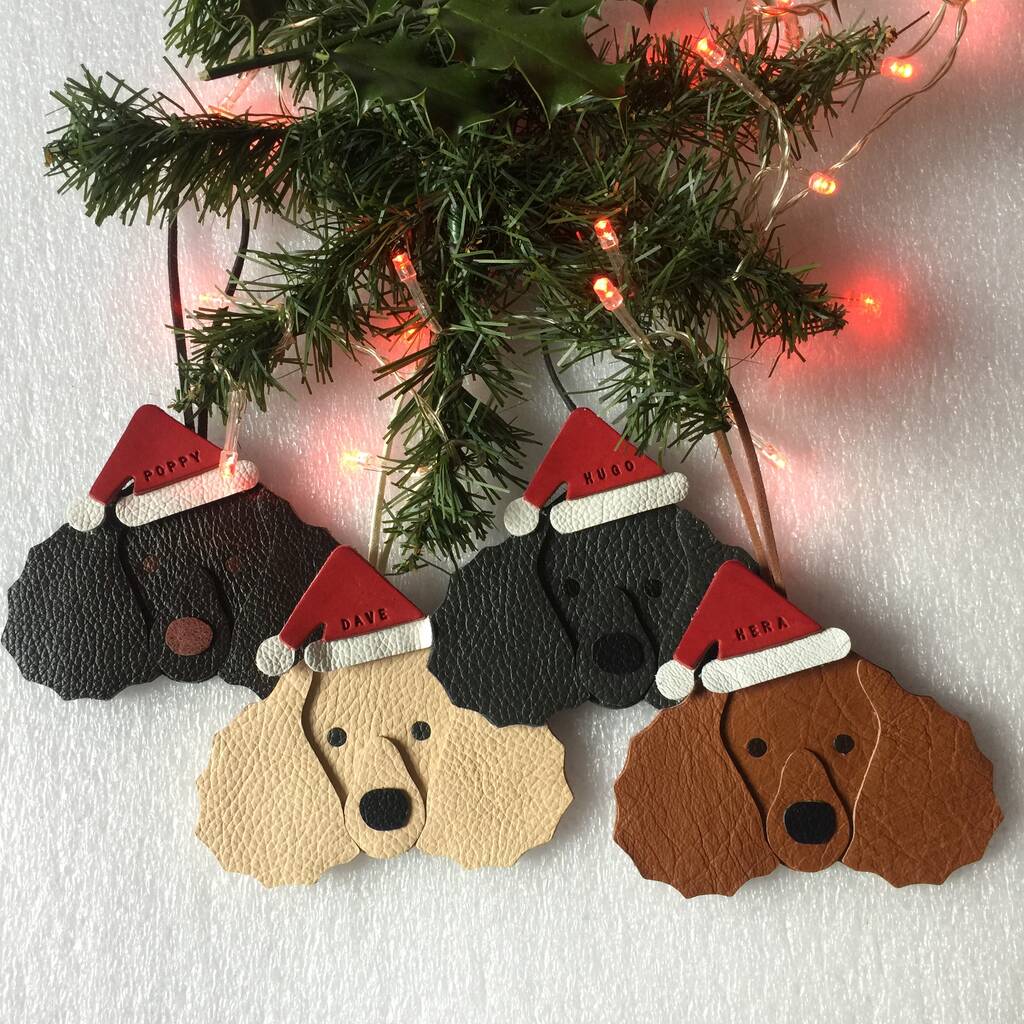 Personalised Poodle Christmas Decoration By The Dogs Collars UK