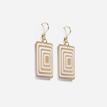 Matching Earrings And Necklace Set | Taupe And Cream, 7 of 10