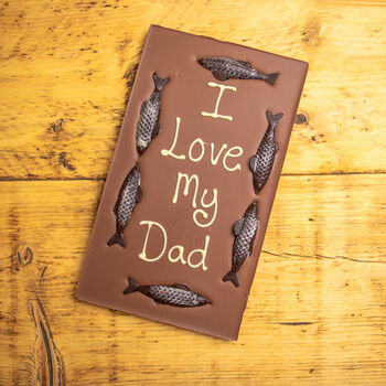 I Love My Dad Chocolate Fish Slab, 2 of 2