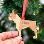 Boston Terrier Personalised Wooden Dog Decoration, thumbnail 5 of 5