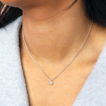 Hammered Love Heart Pendant Necklace, 6 of 8