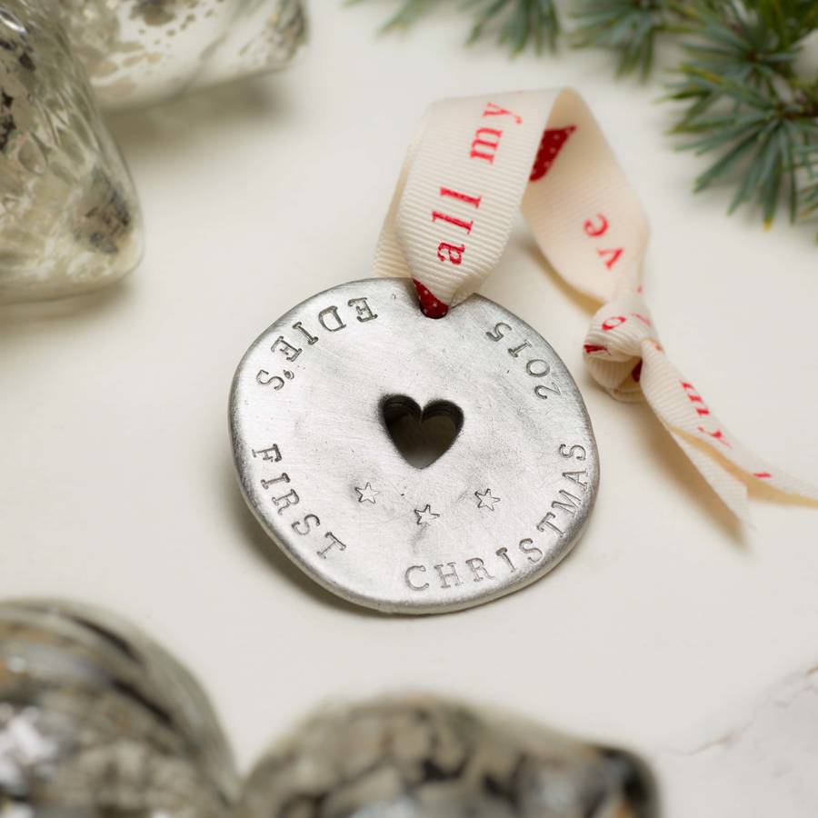 Personalised Baby's First Christmas Decoration By Chambers & Beau