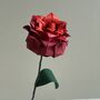 Red Ombre Origami Paper Rose, thumbnail 1 of 6