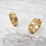 18k Gold Vermeil Plated Textured Hoop Earrings, thumbnail 1 of 4