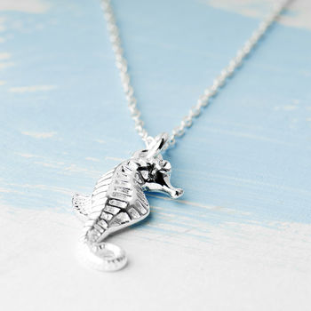 Seahorse Sterling Silver Necklace, 3 of 11