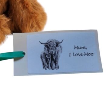 Mum, I Love Moo, Highland Cow Toy, Pop Up Box, 6 of 8