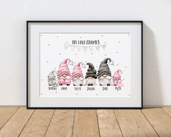 Personalised Gnome Family Print, 5 of 5