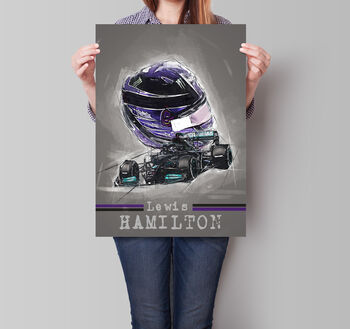 Lewis Hamilton Graphic Design Poster, 2 of 4