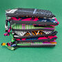 Small African Print Zip Pouch | Green Kente Kofi Print, thumbnail 3 of 4