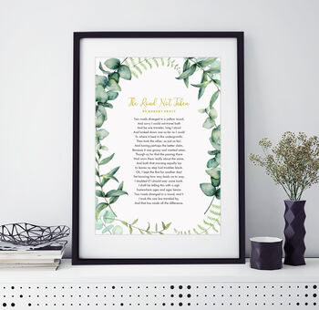 Personalised Floral Green Leaves Poem Print, 3 of 7