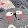 Cute Grey Cats Pillow Covers With Pink Cheeks, thumbnail 6 of 7