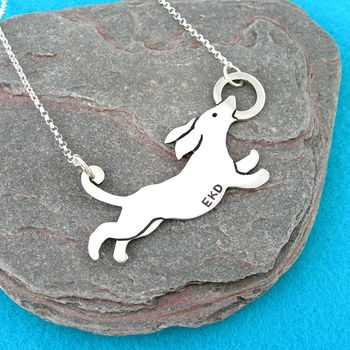 Sausage Dog Dachshund Sterling Silver Necklace, 2 of 4