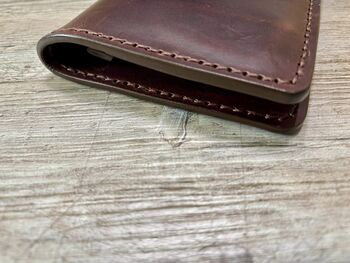Personalised Leather Passport Holder, Chocolate Brown, 5 of 8