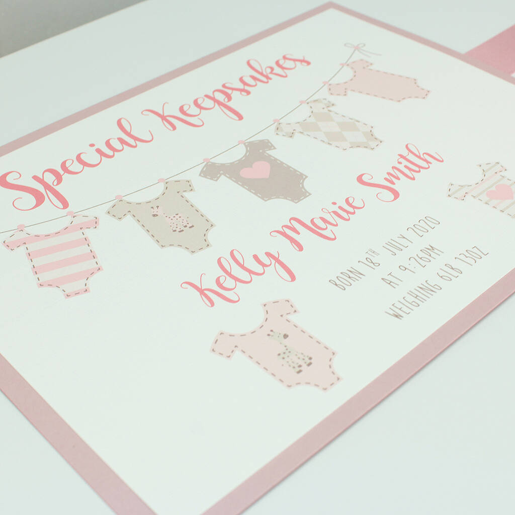 Personalised Baby Grow Keepsake Box By Dreams To Reality Design Ltd