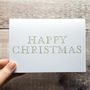 'Happy Christmas' Typography Christmas Card, thumbnail 3 of 4