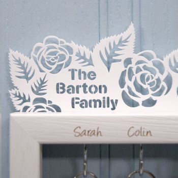 Personalised Small Rose Garden Key Holder, 2 of 4