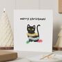 Personalised Cat Christmas Card From The Cat, thumbnail 1 of 7