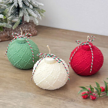 Bead Christmas Bauble Candle Festive Bauble Decoration, 5 of 10