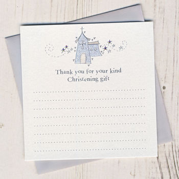 Sparkly Christening Thank You Card Pack, 3 of 3
