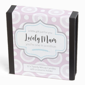 'Lovely Mum' Twenty Minute Candle Gift Set, 2 of 6