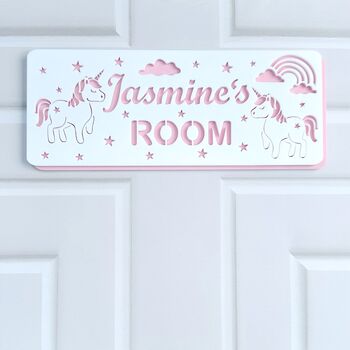 Personalised Unicorn Children's Door Sign, 3 of 10