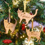 Traditional Wooden Cat Christmas Decoration Personalised, thumbnail 7 of 12