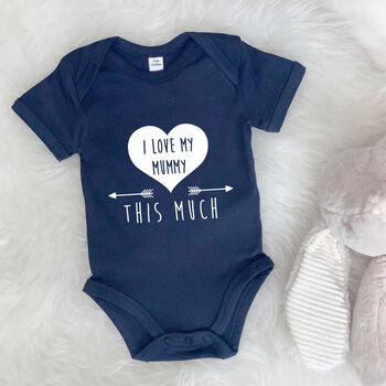 I Love You This Much Personalised Babygrow, 5 of 10