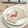 Personalised Reindeer Table Runner And Napkins Set, thumbnail 3 of 4