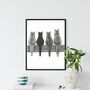Paws On The Fence A4 Cat Pet Print, thumbnail 1 of 4