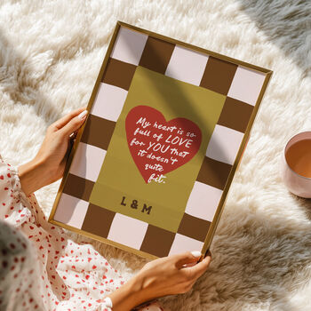 My Heart Is So Full Of Love Personalised Initials Print, 10 of 12