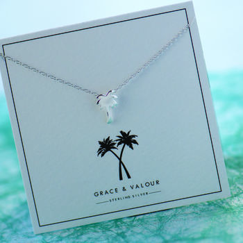 Palm Tree Sterling Silver Necklace, 3 of 10