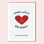 Funny Valentine Card, Small Willy Big Heart, thumbnail 1 of 4
