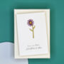 Miniature Engraved Flower Mother's Day Card, thumbnail 3 of 12