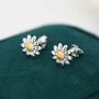 Sweet Daisy Flower Stud Earrings In Sterling Silver, thumbnail 4 of 12