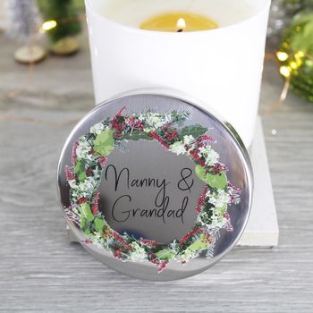 Wreath Scented Christmas Candle For Grandparents, 6 of 8