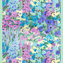 Floral Fantasy Blues Long Silk Scarf, thumbnail 5 of 8