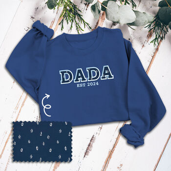 Personalised 'Dada' Appliquéd Family Sweatshirt, 7 of 11