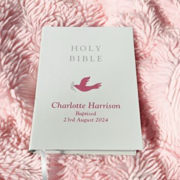 Personalised Christening Dove Bible, 3 of 4