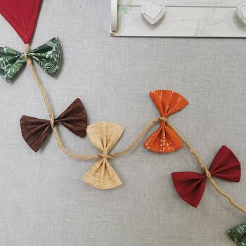 Kite Wall Hanging, Woodland Theme Bedroom, Whimsical Autumnal Nursery Decor, Red Brown Orange Green Yellow Door Name Sign, Child's Playroom, 3 of 7