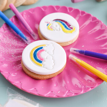 Enchanted Unicorn And Rainbows Biscuit Make, Bake And Colour Kit, 2 of 3