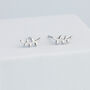 Sterling Silver Curved Branch Stud Earrings, thumbnail 1 of 5