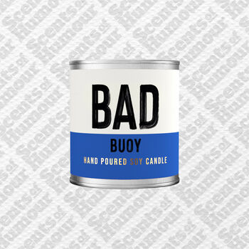'Bad Bouy' Rock Salt And Driftwood Scented Candle, 4 of 4