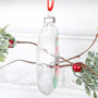 Rudolph Reindeer Glass Christmas Tree Flat Bauble, thumbnail 3 of 4