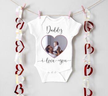 Personalised I Love You Mummy Photo Babygrow Or Sleepsuit, 4 of 4