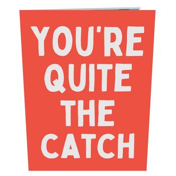 You're Quite The Catch 3D Pop Up Anniversary Love Card, 3 of 8