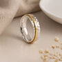 Sterling Silver And Brass Personalised Spinner Ring – 6mm, thumbnail 6 of 12