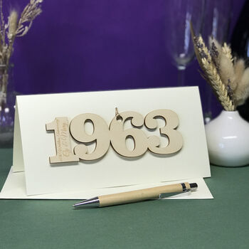 Personalised 1963 60th Anniversary Year Card, 2 of 10