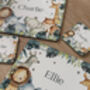 Kids Personalised Safari Theme Placemat, Coaster And Mug Dinner Set, thumbnail 3 of 5