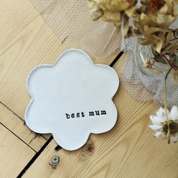 Personalised Flower Trinket Dish, Mother's Day Jewellery Tray, 2 of 2