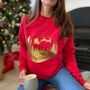 Gold Foil Merry Christmas Sweatshirt / Eco Sustainable, thumbnail 3 of 6
